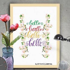 Wall Art - Floral Art Print - 8"x10" Unframed Wall Decor - Home Decor